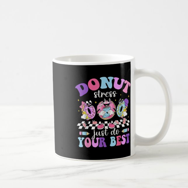 Groovy Donut Stressar göra din bästa lärare Studen Kaffemugg (Höger)