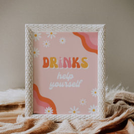 Groovy Drinks Party Sign | Groovy-tecken
