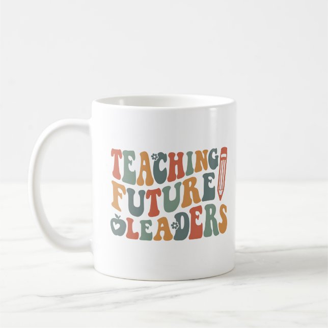 Groovy Earth Tones Teacher Quote Art Kaffemugg (Vänster)