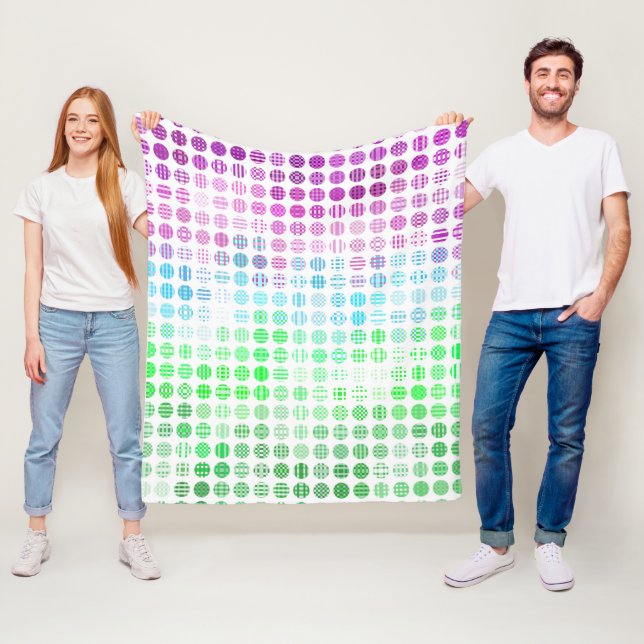 Groovy Eklektisk Boho Abstrakt Toric Pride Flagga Fleecefilt (På plats)