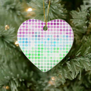 Groovy Eklektisk Boho Abstrakt Toric Pride Flagga Julgransprydnad Keramik