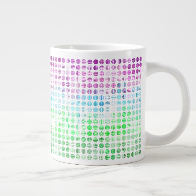 Groovy Eklektisk Boho Abstrakt Toric Pride Flagga Jumbo Mugg (Höger)