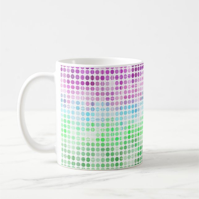 Groovy Eklektisk Boho Abstrakt Toric Pride Flagga Kaffemugg (Vänster)