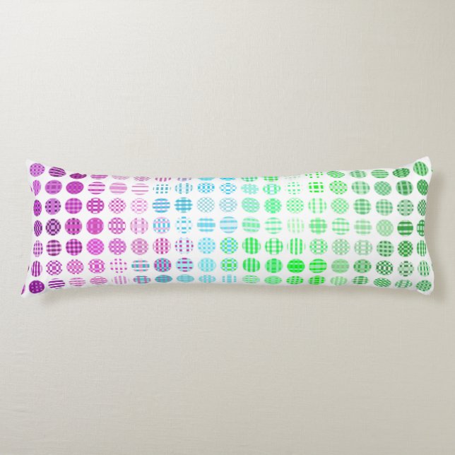 Groovy Eklektisk Boho Abstrakt Toric Pride Flagga Kroppskudde (Framsidan)