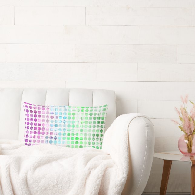 Groovy Eklektisk Boho Abstrakt Toric Pride Flagga Lumbarkudde (Soffa)