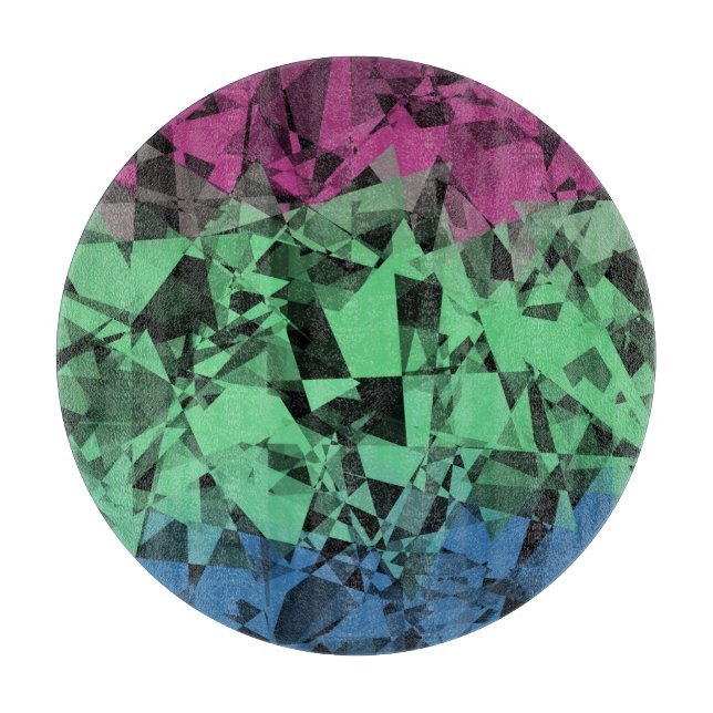 Groovy Eklektisk Retro Trippy Polysexuell Pride Fl (Framsidan)