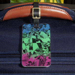 Groovy Eklektisk Retro Trippy Polysexuell Pride Fl Bagagebricka