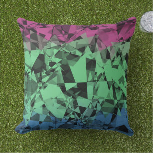 Groovy Eklektisk Retro Trippy Polysexuell Pride Fl Kudde