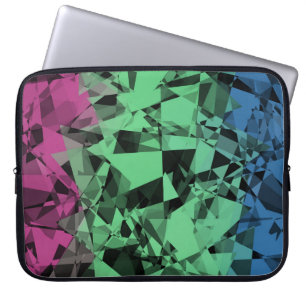 Groovy Eklektisk Retro Trippy Polysexuell Pride Fl Laptop Fodral