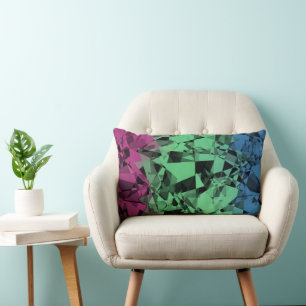 Groovy Eklektisk Retro Trippy Polysexuell Pride Fl Lumbarkudde