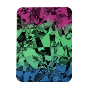 Groovy Eklektisk Retro Trippy Polysexuell Pride Fl Magnet