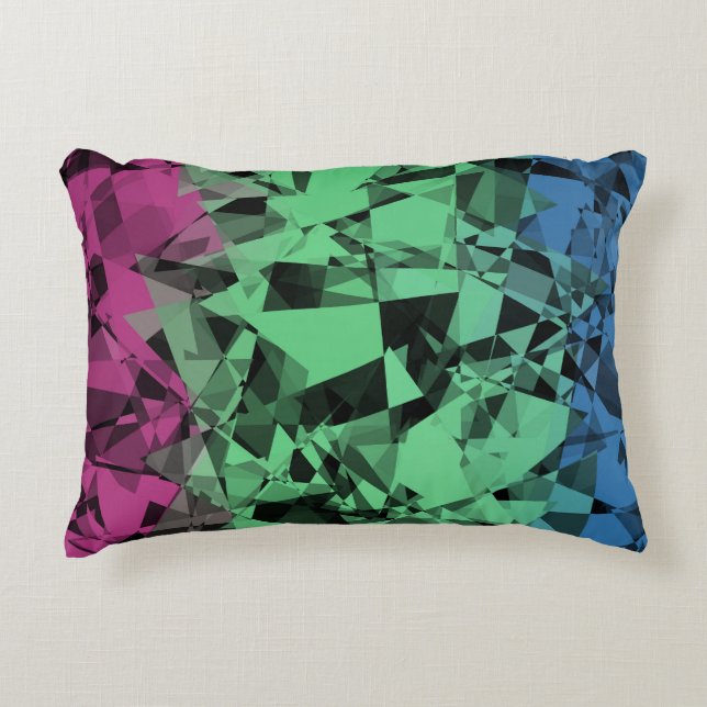 Groovy Eklektisk Retro Trippy Polysexuell Pride Fl Prydnadskudde (Framsidan)