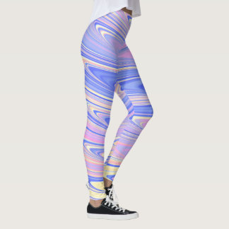Groovy Eklektisk Särpräglad Vågig Pastell Abstrakt Leggings