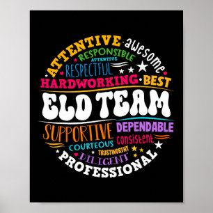 Groovy Eld Team Crew Engelsk språkutveckling Poster