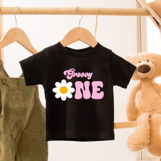 Groovy EN Daisy 1:a födelsedag T Shirt (Skapare uppladdad)