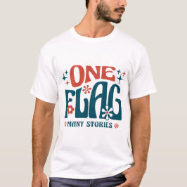 Groovy En Flagga, Många Berättelser T Shirt