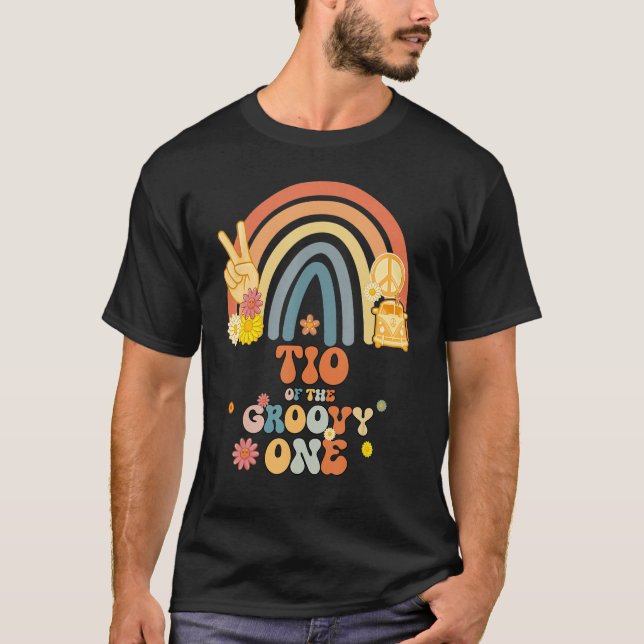 Groovy en Rainbow Boho-Födelsedagsfest T Shirt (Framsida)