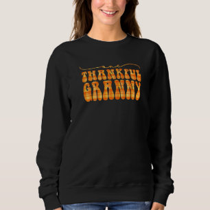 Groovy En Tacksam Mormor Hej Höst Vibe Tack T Shirt