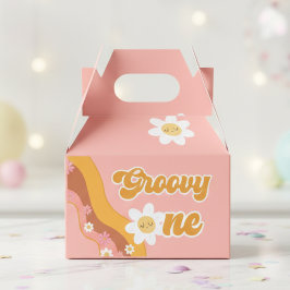 Groovy en vintage första födelsedagen presentaskar