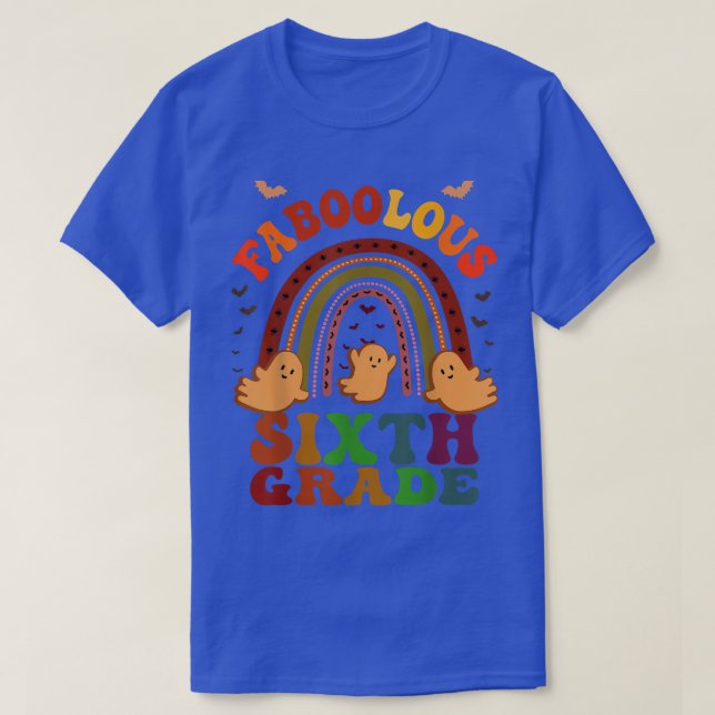 Groovy FABOOLOUS 6E KLASS TEACHER T Shirt (Design framsida)