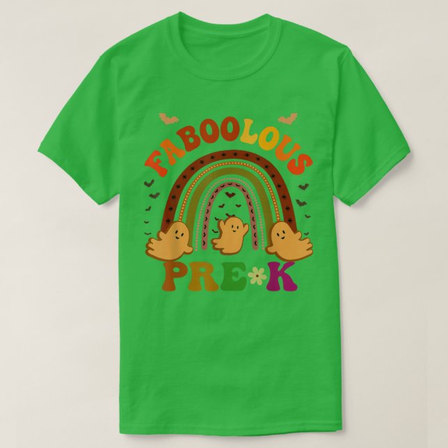 Groovy FABOOLOUS PRE-K TEACHER Costume This Is My  T Shirt (Design framsida)