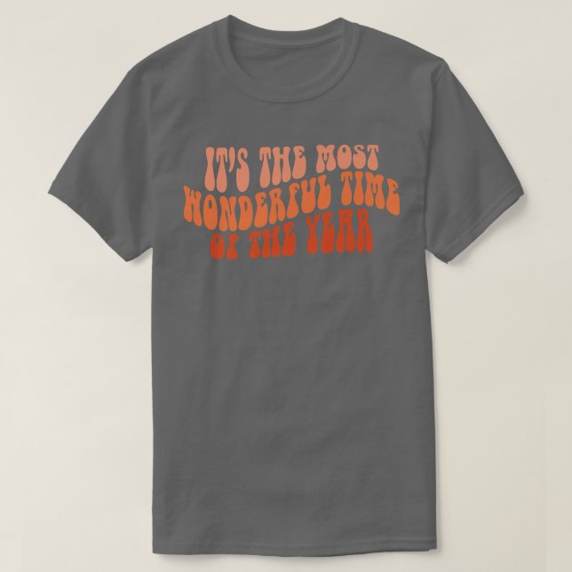 Groovy faller hösten den mest  tiden t shirt (Design framsida)