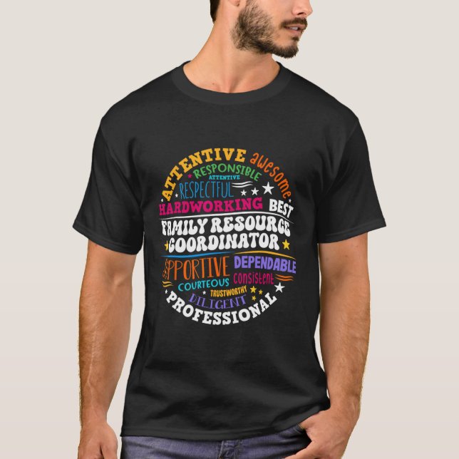 Groovy Family Resource Coordinator Appreciation  T Shirt (Framsida)