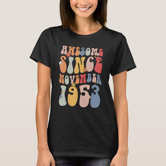 Groovy Fantastisk sedan november 1953 Retro 69 T Shirt (Framsida)