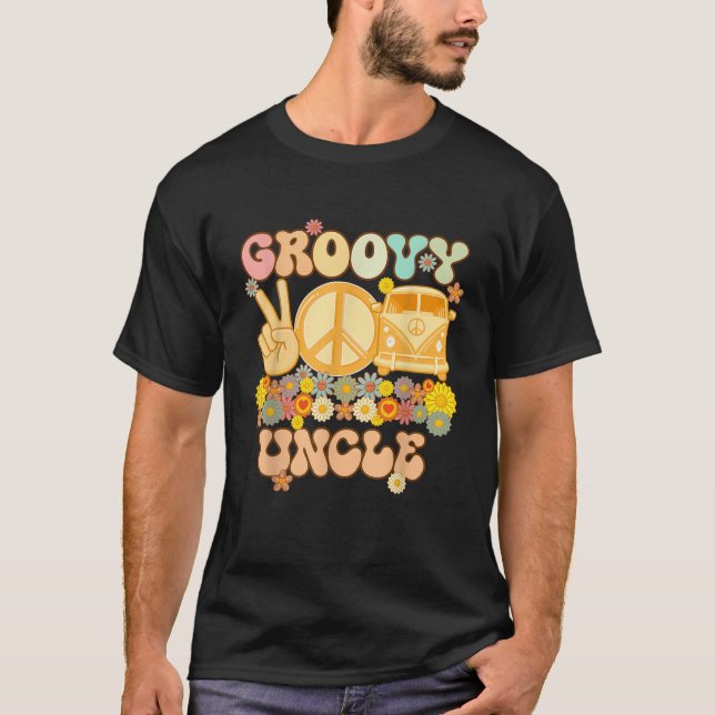 Groovy farbror Retro Matching Family Baby Shower T T Shirt (Framsida)
