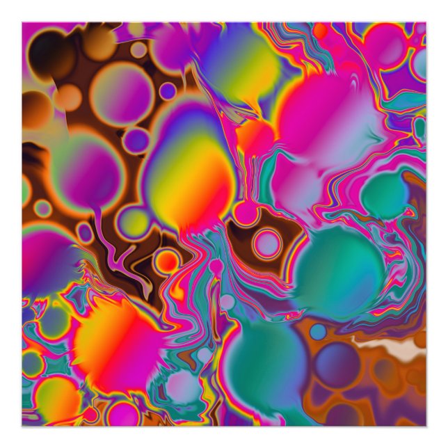 Groovy Färg Burst Fototryck (Framsidan)