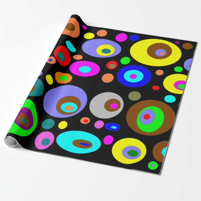 Groovy Färg Presentpapper (Utrullad)