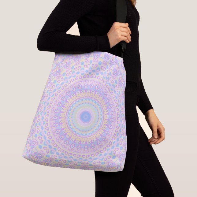 Groovy Färgglad Hippie Mandala  Axelväska (Närbild)