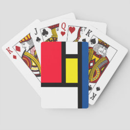 Groovy Färgrik Modern Mondrian Stil Abstrakt Konst Casinokort