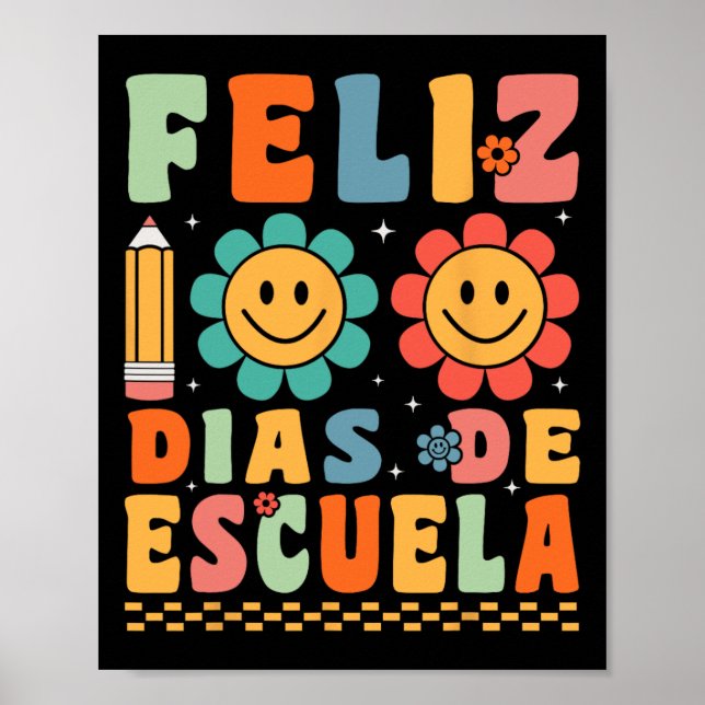 Groovy Feliz 100 Dias De Escuela Groovy 100 dagar Poster (Framsidan)