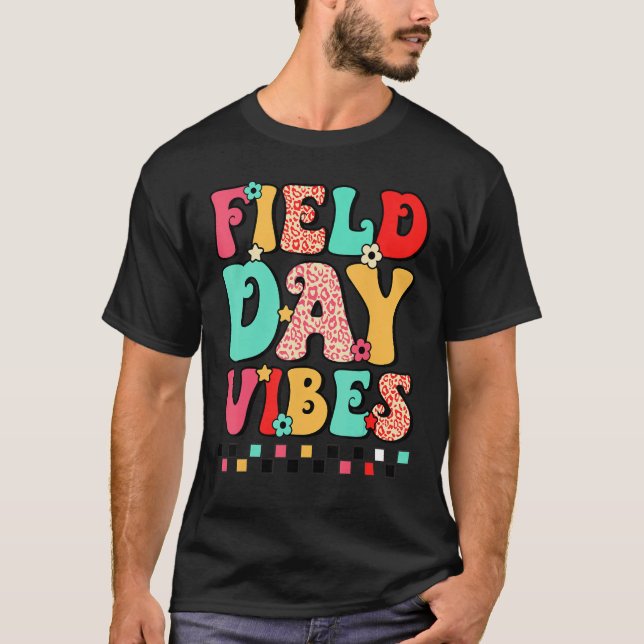 Groovy Field Day 2023  Field Day Vibes Teacher Boy T Shirt (Framsida)