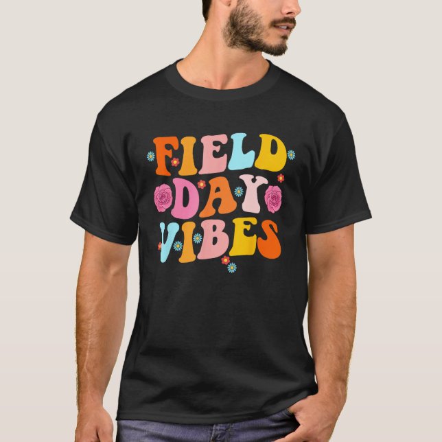 Groovy Field Day 2023 Field Day Vibes  Teacher Boy T Shirt (Framsida)