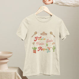 Groovy Fiesta Siesta Tequila Repeat Bachelorette T Shirt