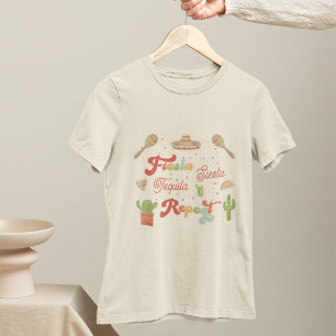 Groovy Fiesta Siesta Tequila Repeat Bachelorette T Shirt