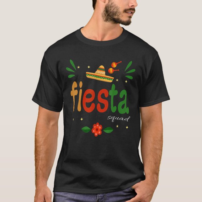 Groovy Fiesta Squad Cinco De Mayo Mexican Fiesta 5 T Shirt (Framsida)
