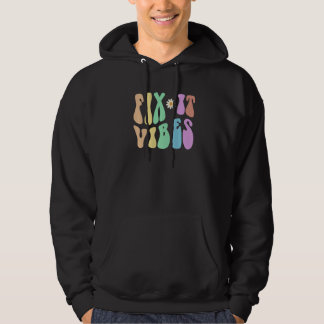 Groovy FIX IT VIBES Maintenance Ninja Technician R Hoodie