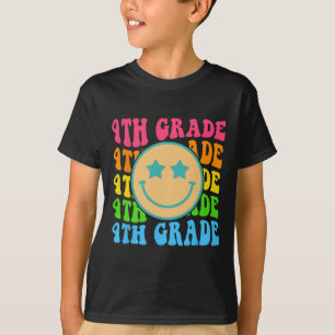 Groovy Fjärde Klass Vibes Ansikte Retro-lärarna ti T Shirt