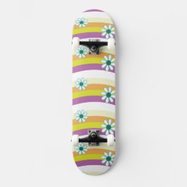 Groovy Floral Skateboard Pattern