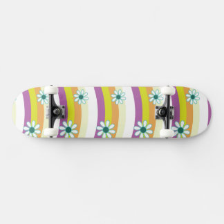 Groovy Floral Skateboard Pattern