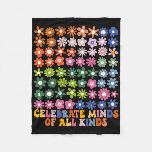 Groovy Flower Autism av alla slag Fleecefilt