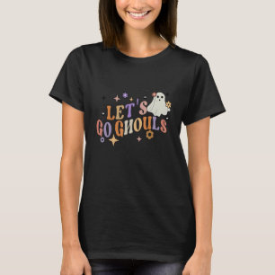 Groovy Flower Ghouls Halloween Cute Ghost Spider T Shirt