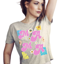 Groovy Flower Mamma Mors dag T Shirt