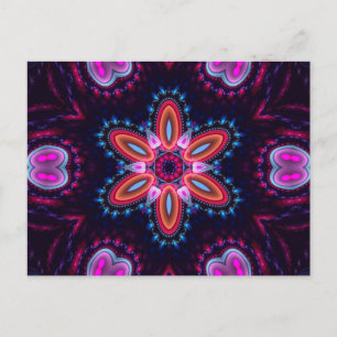 Groovy Flower of Life Postcard Vykort