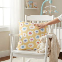 Groovy Flower Power Babyrummets Kastkudde