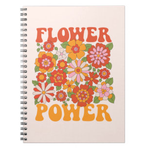 Groovy Flower Power Graphic Anteckningsbok