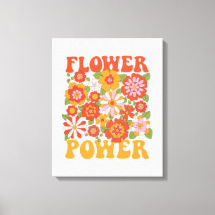 Groovy Flower Power Graphic Canvastryck
